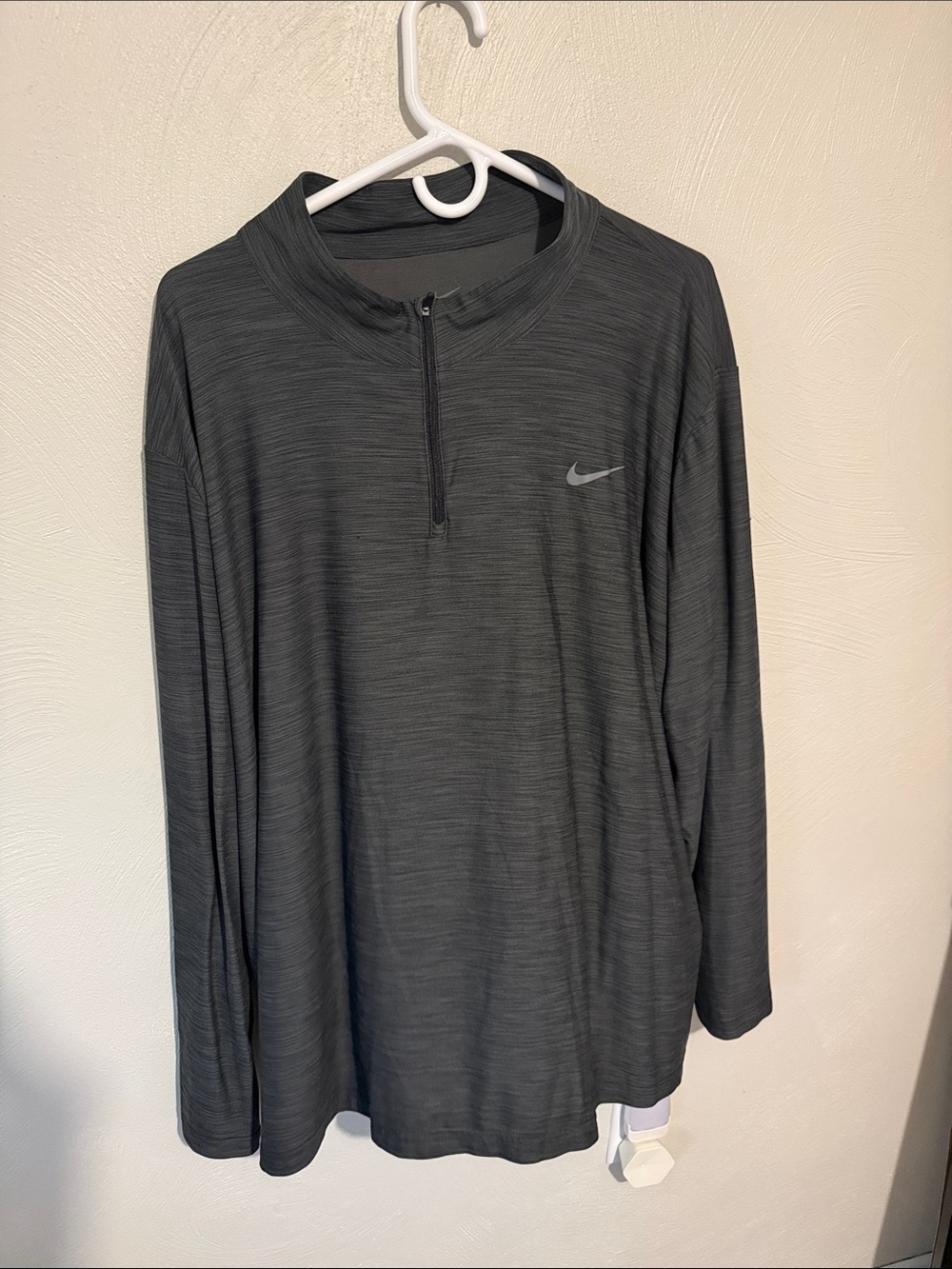 Nike Charcoal Gray Half-Zip Performance Top